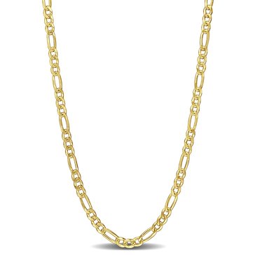 Sofia B. 18K Yellow Gold Plated Sterling Silver Figaro Chain Necklace