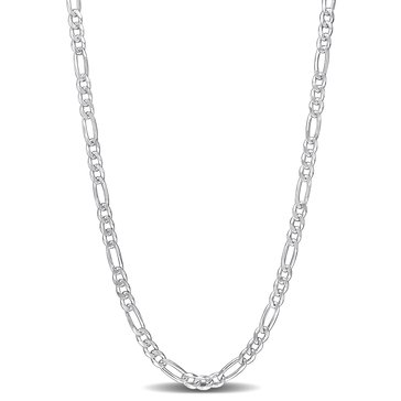 Sofia B. Sterling Silver Figaro Chain Necklace 