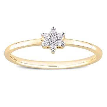 Sofia B. Diamond Accent Yellow Plated Sterling Silver Promise Ring