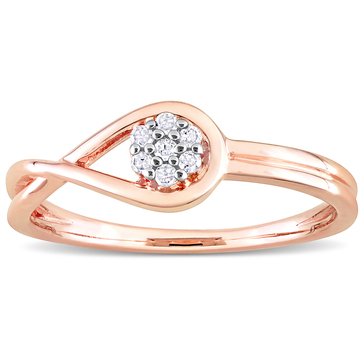 Sofia B. Diamond Accent Rose Plated Sterling Silver Infinity Promise Ring