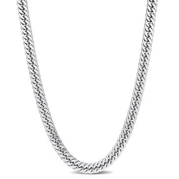 Sofia B. Sterling Silver Fancy Curb Link Chain Necklace 