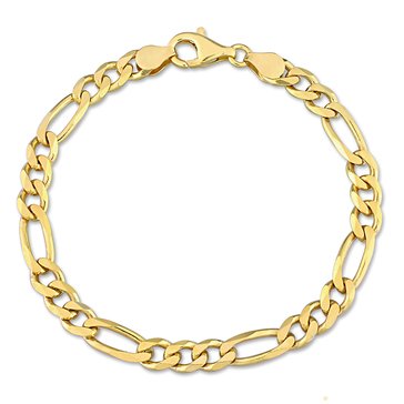 Sofia B. Yellow Plated Sterling Silver Figaro Bracelet