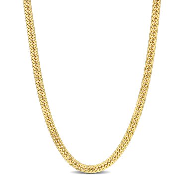 Sofia B. Yellow Plated Sterling Silver Double Curb Link Necklace