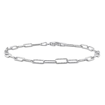 Sofia B. Sterling Silver Fancy Paperclip Chain Bracelet