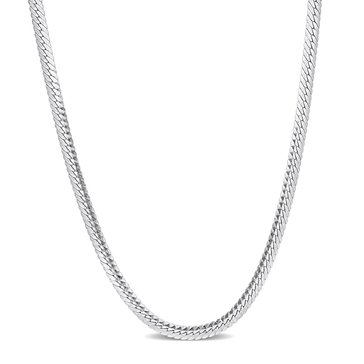 Sofia B. Sterling Silver Herringbone Chain Necklace