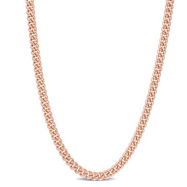 Sofia B. Rose Plated Sterling Silver Curb Link Necklace