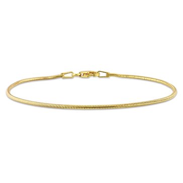 Sofia B. Yellow Plated Sterling Silver Snake Chain Bracelet