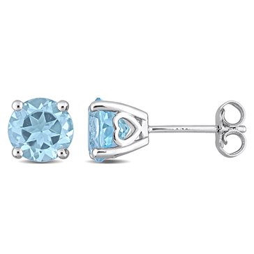 Sofia B. 3 cttw Sky Blue Topaz Solitaire Stud Earrings