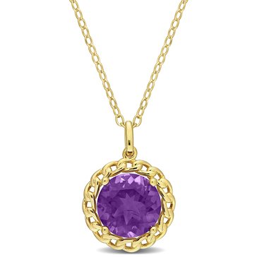 Sofia B. 2 1/4 cttw African Amethyst Halo Pendant