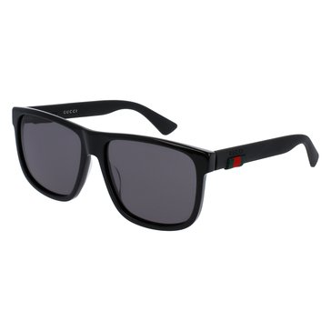 Gucci Men's GG0010S Sport Temples Sunglasses