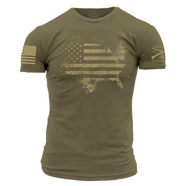 Grunt Style Men's American Acid Flag Short Sleeve Tee