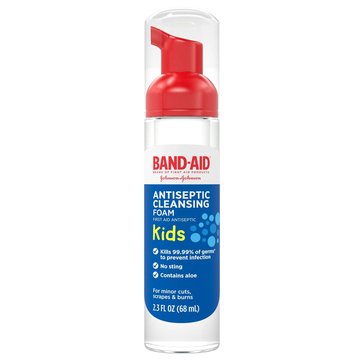 BAND-AID Kids Antiseptic Cleansing Foam, 2.3oz