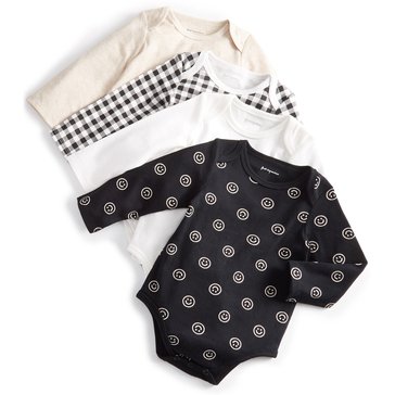 Wanderling Baby 4 Pack Smiley Print Bodysuit