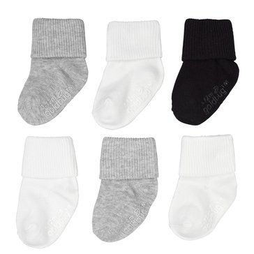 On The Go Folded Cuff Neutral 6 Pack Basic Sock