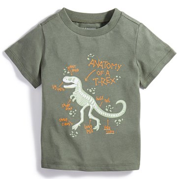 Wanderling Baby Boys' Short Sleeve Dino Bones Tee