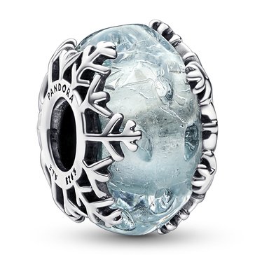 Pandora Winter Blue Snowflake Murano Charm