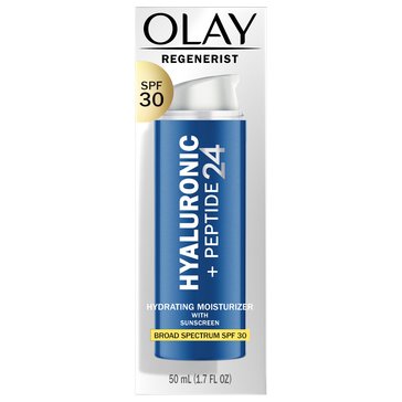 Olay Regenerist Hyaluronic and Peptide 24 Hydrating SPF30 Moisturizer