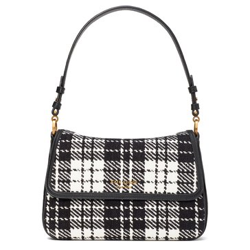 Kate Spade New York Hudson Posh Plaid Jacquard Medium Convertible Flap Shoulder Bag