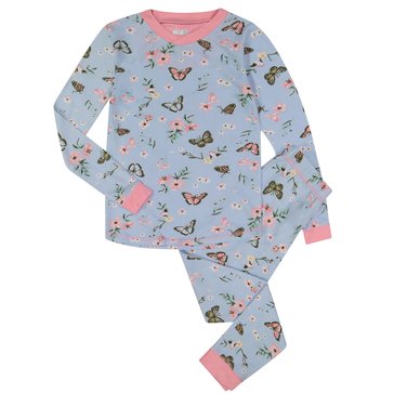 Liberty and Valor Sleep On It Toddler Long Sleeve Butterfly Tight Fit Sleep Set