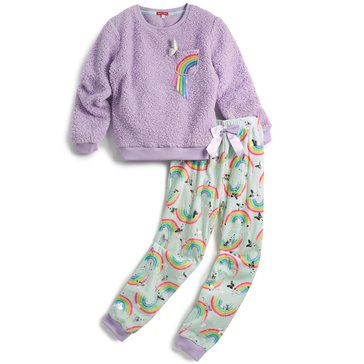 Liberty And Valor Little Girls Long Sleeve Plush Novelty Sleep Set