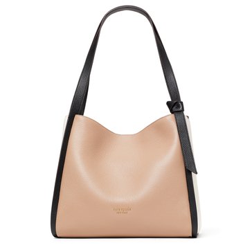 Kate Spade New York Knott Colorblocked Pebbled Leather Large Shoulder Bag