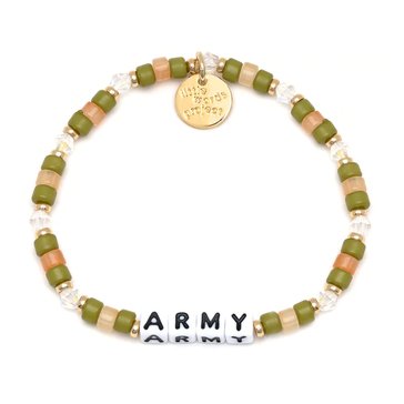 Little Words Project-Army Beaded Stretch Bracelet