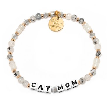 Little Words Project-Mom Life-Cat Mom Beaded Stretch Bracelet