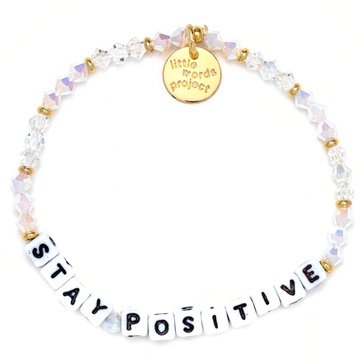 Little Words Project Stay Positive Beaded Stretch Bracelet