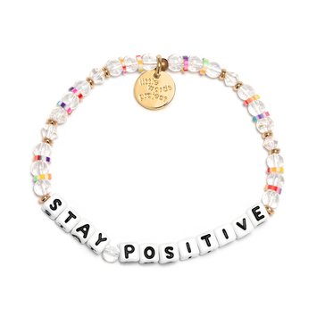 Little Words Project Stay Positive Beaded Stretch Bracelet