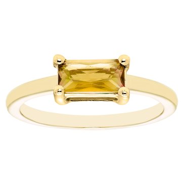 Prong Set Baguette Ring, 10k Yellow Gold