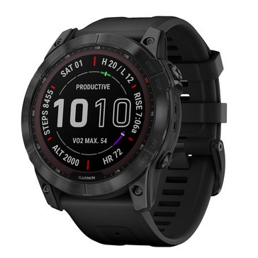 Garmin fenix 7X Sapphire Solar Edition Black DLC Titanium with Black Band