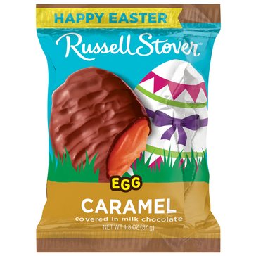 Russell Stover Milk Chocolate Caramel Egg, 1.3oz