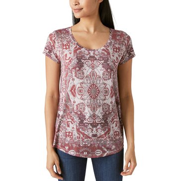 Lucky Brand Women's Placed Medallion Short Sleeve Graphic Tee