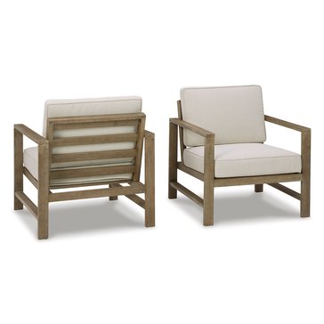 Ashley Zecorra Outdoor Lounger Chairs with Cushions