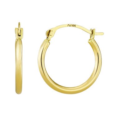 Small Polished 15mm Hoop Earrings
