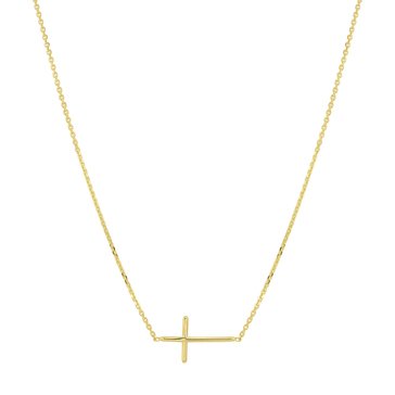 Sideways Cross Necklace