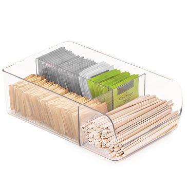 Smart Design 3 Compartment Clear Bin Organizer