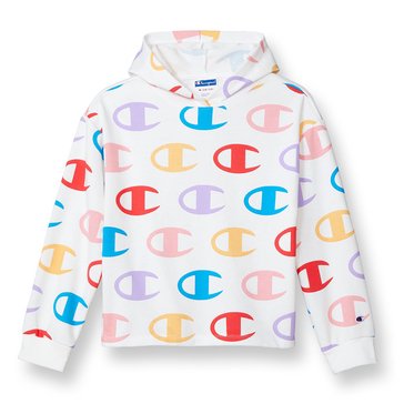 Champion Big Girls' Rainbow C Hoodie