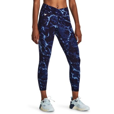 Under Armour Women's Project Rock Large Crossover Printed Ankle Tights