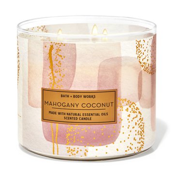 Bath & Body Works Spring Decor Mahogany Coconut 3-Wick Candle