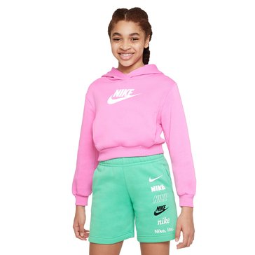 Nike Big Girls' Cropped Fleece Hoodie