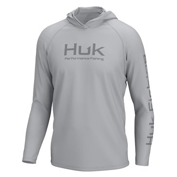 Huk Men's Vented Pursuit Pullover Long Sleeve Hoodie Knit Shirt