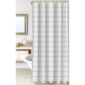 Homewear Linens Donati Dotted Stripe Yarn Dyed Shower Curtain