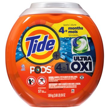 Tide HE Compatible 4-in-1 Ultra Oxi Laundry Detergent Pods