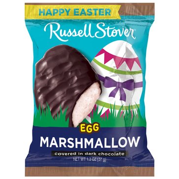 Russell Stover Dark Chocolate Marshmallow Egg, 1.3oz