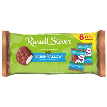 Russell Stover Milk Chocolate Marshmallow Eggs, 6-pack