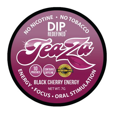 TeaZa Energy Bangin Black Cherry Healthy Dip Puck