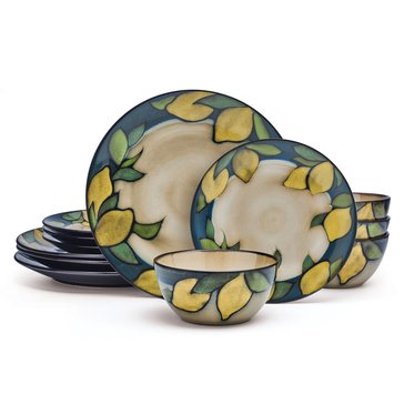 Pfaltzgraff Painted Lemons 12-Piece Dinnerware Set