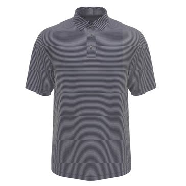 PGA Tour Men's Short Sleeve Fine Line Feeder Stripe Polo