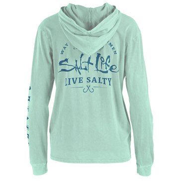 Salt Life Women's Ocean Kin Pullover Boyfriend Ls Hoodie